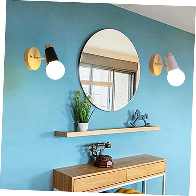 Tofficu Nordic Minimalist Wall Lamp E27 Sconce No Bulb Included Modern Lighting for Bedroom and Hallway Decor