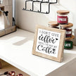 Funny Coffees Bar Sign I Dont Give Eeffoc Until I‘ve Had My Coffee Rustic Coffees style Decor Table Decor for Kitchen Home Office Bar Humorous Coffee Lover Gift 5.9x5.9 Inch
