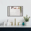 AAZZKANG Rectangular Metal Frame Mirror Retro Bathroom Bedroom Wall Mirrors Home Decor 20