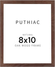 puthiac Walnut Wood Picture Frame, 8x10 inches, 1 Pack, Natural Solid Wooden Frame for Wall Art Photo and Prints