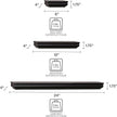 MELANNCO Floating Molding Shelves for Bedroom, Living Room, Bathroom, Kitchen, Nursery, Set of 5, Black