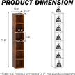 Bookshelf,6 Cube Storage Organizer, 6 Tier Cube Low Bookcase Freestanding Storage Display Organizer, Six-Cubes Open Shelf Bookshelf for Home Office (Retro Brown, 6-Cube)