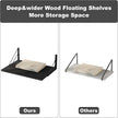 Love-KANKEI Wide Floating Shelves for Wall, Black 16