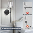 Battery Operated Wall Sconces Set of 2, Wireless Wall Sconce with Remote Dimmable Timer, Rechargeable 5200mAh, Cordless Wall Light for Bedroom Living Room, Hallway, Light Decor