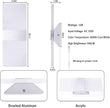 TRLIFE Modern Wall Sconces Set of 2, Wall Sconce Plug in 12W LED 6000K Cool White Acrylic Wall Mounted Light Wall Lights with 6FT Plug in Cord for Bedroom Bedside Stairway(2 Pack, Silver)