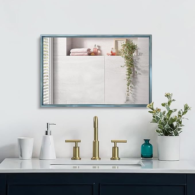 AAZZKANG Large Wall Mirror Decor Metal Framed Mirrors 26