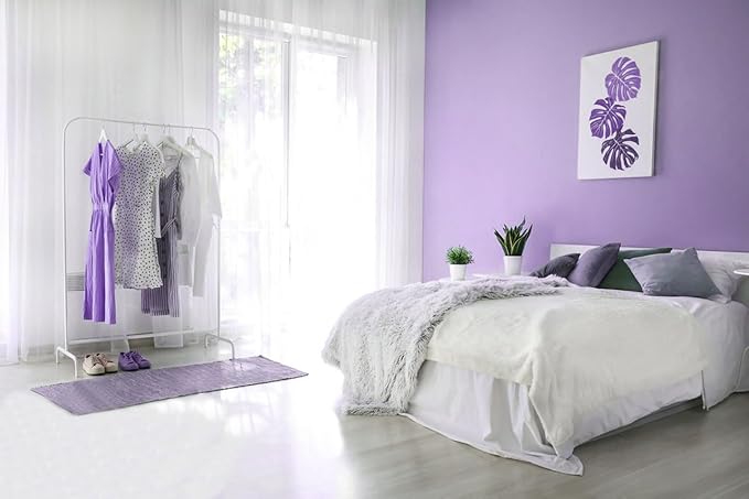 15.7"x118" Purple Wallpaper Peel and Stick Wallpaper for Bedroom Renter Friendly Wall Paper Purple Contact Paper for Cabinet Solid Color Self-Adhesive Removable Wallpaper Matte Vinyl Roll
