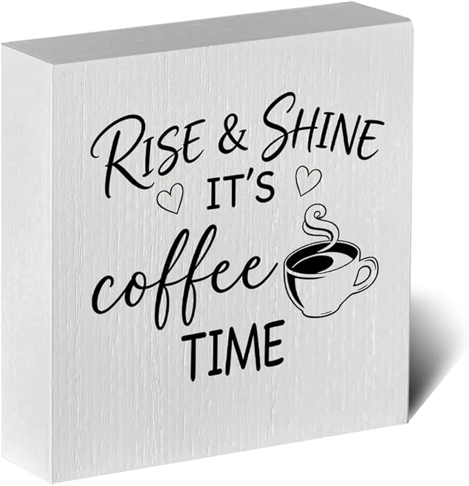 Farmhouse Coffee Bar Sign 5x5 Inch - 