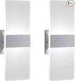 ChangM Modern Wall Sconce 12W, Set of 2 LED Wall Lamp Cool White Acrylic Material Hardwired Wall Mounted Wall Lights