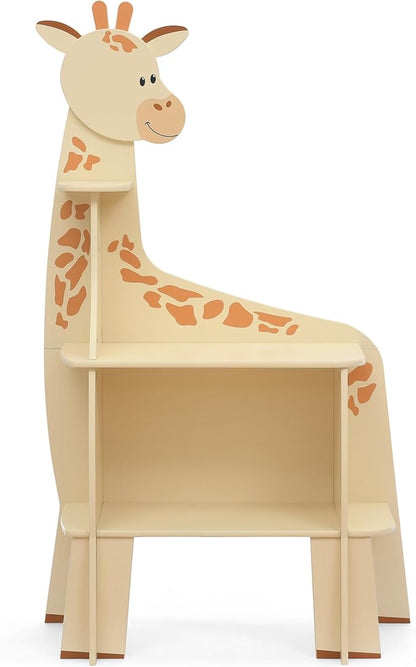 Delta Children Giraffe Bookcase - Greenguard Gold Certified, Yellow