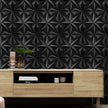 Art3d Decorative 3D Wall Panels Art Petal Pack of 12 Tiles 32 Sq Ft, Black