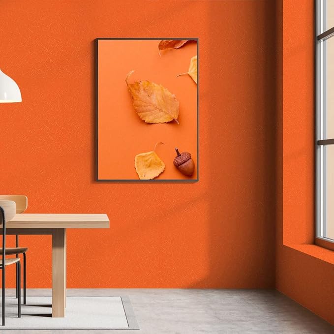 Abyssaly Orange Peel and Stick Wallpaper Removable Self Adhesive Wallpaper Embossed Silk Textured Contact Paper Home Decorativon for Cabinet Countertop Wall Shelf Liner Paper 15.7