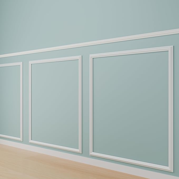 3 PCS Premade Wainscoting Panels Peel and Stick Accent Wall Panels for Interior Wall Decor Easy DIY Build and Batten Chair Rail & Picture Frame Door Decor(24 x 28 in)