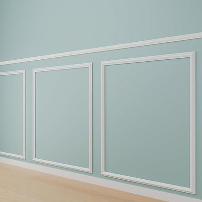 3 PCS Premade Wainscoting Panels Peel and Stick Accent Wall Panels for Interior Wall Decor Easy DIY Build and Batten Chair Rail & Picture Frame Door Decor(24 x 28 in)