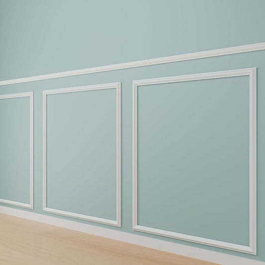 3 PCS Premade Wainscoting Panels Peel and Stick Accent Wall Panels for Interior Wall Decor Easy DIY Build and Batten Chair Rail & Picture Frame Door Decor(24 x 28 in)