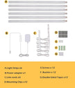 Cefrank LED Under Cabinet Lighting 6-Pack 12 inch Seamlessly Linkable Strip Light Bars for Cabinet, Kitchen, Shelf, Workbench, Cupboard Lighting, 1200 Lumen (Warm White 3000K)