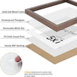 puthiac 5x7 Solid Oak Wood Picture Frame, Fits 4x6 with Mat or 5x7 Without Mat, Wall or Tabletop Display with Stand, Vertical or Horizontal, Plexi Front, 3 Pack, Walnut
