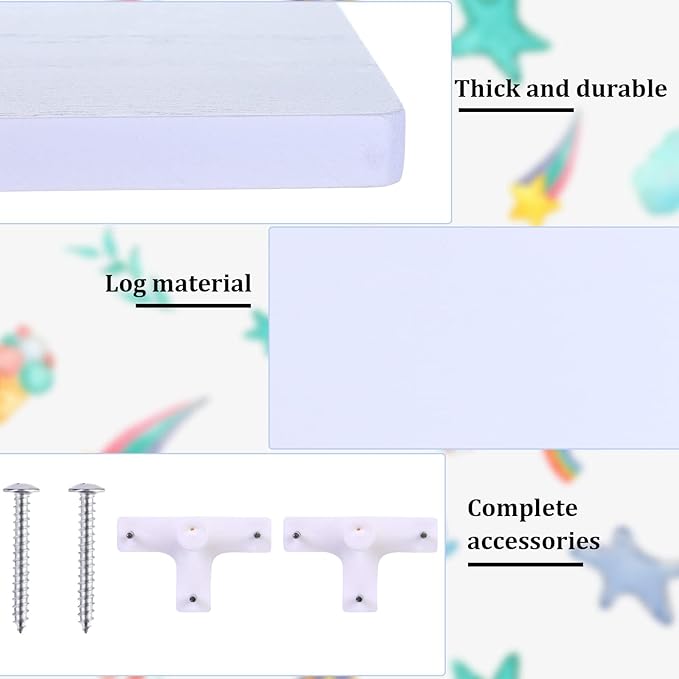 Rainbow Shelves Cloud Wall Shelf for Room Wooden Cloud Shelf Nursery Cloud Decor Floating Cloud Shelf for Bathroom Living Room Bedroom Home Room Nursery