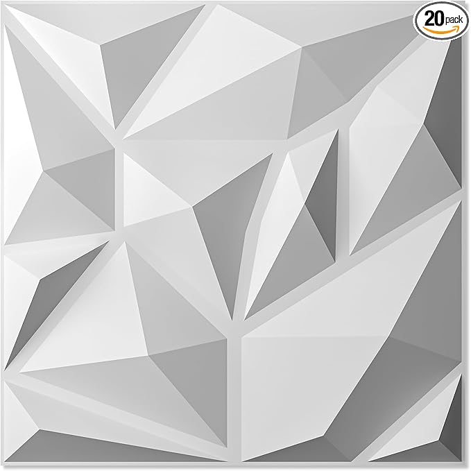 Art3d 20 Pack Decorative 3D Wall Panels for Interior Wall Decor Living Room, 11.8