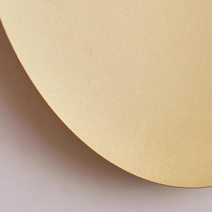 Gold Modern Wall Sconce OTTOSON Round Disc Sconces Wall Lighting Metal Circular Stairwell Lighting 3000K Warm LED Wall Lights for Living Room Bedroom Stairway - 12"