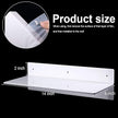 Blulu 8 Pcs Acrylic Floating Shelf, Invisible Wall Mounted Shelf for Book Plants Picture Makeup Record Display in Living Room, Bathroom, Bedroom, Kitchen, Office(14 x 5 x 2 Inches,White)