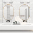 Oval Bathroom Mirror Capsule Wall Vanity Mirror, 24