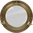 15 Inch Coastal Porthole Window – Vintage Brass Nautical Wall Window, Beach House Decor Ship Porthole Window for Coastal & Vintage Spaces