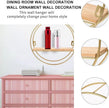 ABOOFAN Round Wall Floating Shelves, 10'' Small Gold Metal Wire Geometric Circle Organizer Wall Shelf, Space-Saving Decorative Display Floating Rack for Living Room, Office