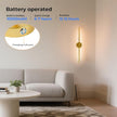1 Pack Battery Operated Wall Sconce Detachable 360°Rotate, Wireless Wall Light 3000-6500K Dimmable, 10000mAh Rechargeable Wall Lamp for Bedroom, Living Room，28.3 Inch Gold