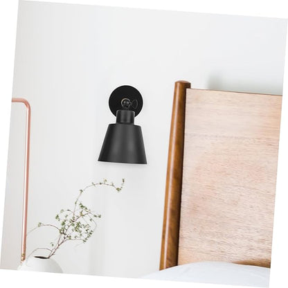 Nordic Modern Wall Light Decor Elegant Black Wood Bedroom Sconce Simple Chic Hanging Lamp for Corridor Balcony and Living Room Minimalist Nordic Style Lighting