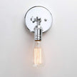 Permo Minimalist Single Socket 1- Light Wall Sconce Lighting with On/Off Switch (Chrome)