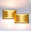 Aipsun Gold Wall Sconce Indoor Wall Lights Hardwired Set of 2 Up and Down Wall Mount Light for Living Room Bedroom Hallway Corridor Conservatory Warm White 3000K(with G9 Bulbs)
