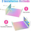 NiHome 2-Pack Medium Iridescent Acrylic Floating Shelves with Edge, 7.9