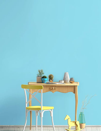 Blue Peel and Stick Wallpaper - Light Blue for Bedroom and Bathroom - Removable Vinyl Matte 15.7"x394"