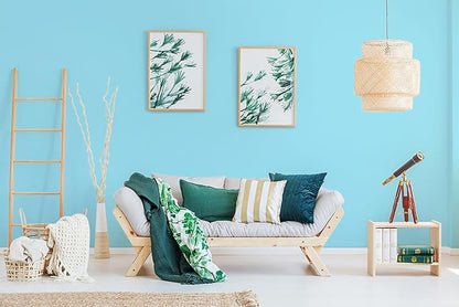 Blue Peel and Stick Wallpaper - Light Blue for Bedroom and Bathroom - Removable Vinyl Matte 15.7"x394"