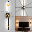 Battery Operated Wall Sconce Set of Two - 10000mAh Cordless Rechargeable Wall Sconces with Remote & Touch Control, 360°Rotate, 4CCT Dimmable Black Wall Lights for Bedroom Living Room, 31.5 inch
