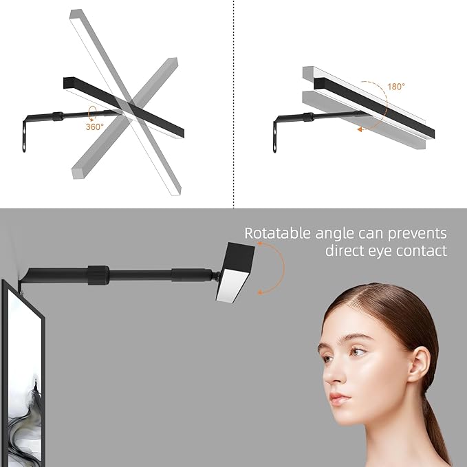 24" Plug in Picture Light for Paintings with Remote Control, 9W LED Art Display Lighting for Gallery, Dartboard, Artwork, Black Wall Mounted Picture Frame Light