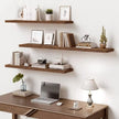 Vivelove 10 Inch Deep Floating Shelves 48 inch Long, 47.2 x 10 Wide Wall Shelves with Invisible Brackets, for Bedroom Bathroom Living Room Kitchen Office, Farmhouse Home Decor, Set of 2, Rustic Brown