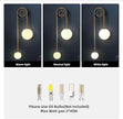 Modern Gold Wall Sconce Mid Century Gold Wall Lamp U-Shape Linear Wall Light with Milk Glass Shade Wall Lamp for Bedside Dining Room Bathroom