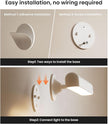 Wall Sconce with 7500mAh Rechargeable Battery LED Wall Light for Bedroom with Remote Control, 3 Colors Wireless Wall Lamp 360° Rotate Dimmable Brightness with 15 RGB Colors,White,1Pack