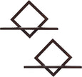 Floating Shelves for Wall,Decorative Wall Shelf,Hanging Shelf for Plants Storage Display Holder,Indoor Decor for Living Room Home Office Bathroom Bedroom,Solid Wood,Diamond Shaped,2 Pack(Walnut)