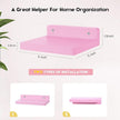 Small Floating Shelf,5 Inch Mini Shelves,Set of 3 Small Wall Shelf for Bedroom Living Room Bathroom Kitchen Office, Room Decor (Pink)