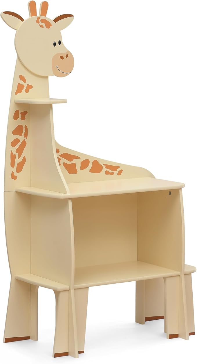 Delta Children Giraffe Bookcase - Greenguard Gold Certified, Yellow