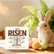 Christian Sign Decor Decorations Religious Jesus Decorations Christian Gifts for Women Home Office Desk Table Shelf Tiered Tray Decor He Is Risen Sign 5 X 5 Inch