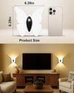 Rechargeable Motion Sensor Wall Light: 3 Colors Wireless Wall Sconces Set of Two with Remote Magnetic Motion Sensor Stair Lights Indoor 5000mAh Battery Powered Wall Lamps for Hallway Bedroom (White)