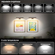 4Pack Wireless Picture Light with Remote,Battery Operated Wall Sconces for Wall Decor,3 Color Timer&Dimmable Paintings Light LED Art Display Lamp Picture Frame Light for Artwork Posters Gallery-Black
