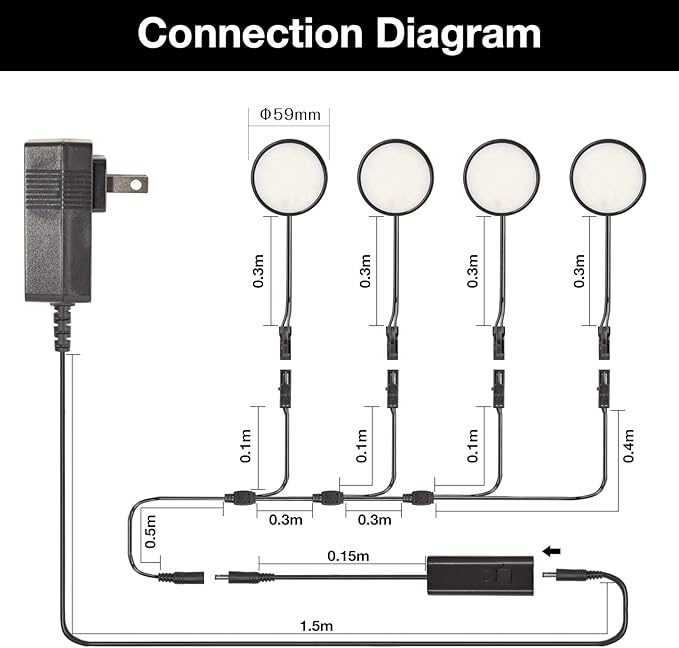 WOBANE LED Under Cabinet Lights, Black Puck Lights, 9W 700Lumens, Remote Control, Dimmable Counter Lighting for Kitchen, Closet, Shelf, 2700K Warm White,Super Bright,Timing, Ultra Thin, Set of 4