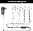WOBANE LED Under Cabinet Lights, Black Puck Lights, 9W 700Lumens, Remote Control, Dimmable Counter Lighting for Kitchen, Closet, Shelf, 2700K Warm White,Super Bright,Timing, Ultra Thin, Set of 4