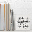 Inspirational Gifts for Women, Inspirational Wood Decor Make Happiness A Habit Wood Box Sign, Motivational Desk Decorative Signs for Home Office Table Shelf Cubicle