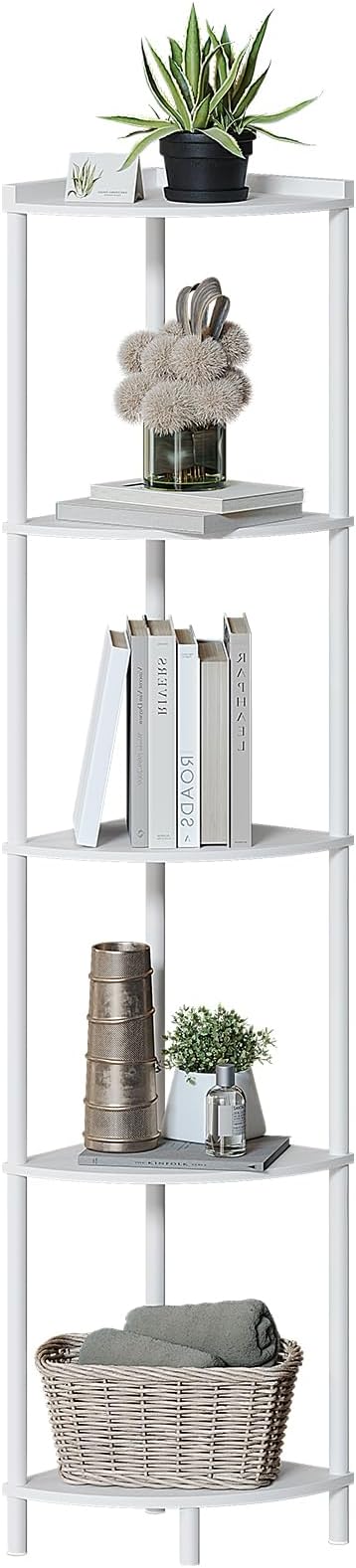SUNMORY 5 Tier Corner Shelf Stand, Industrial 65